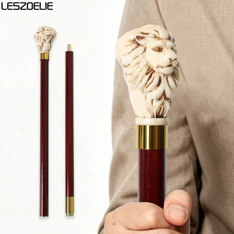 Men Accessories Tips - Bastón de madera roja con cabeza