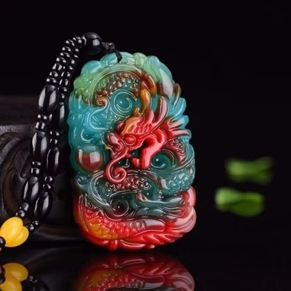 Men Accessories Pendant - Collar con colgante de dragón de