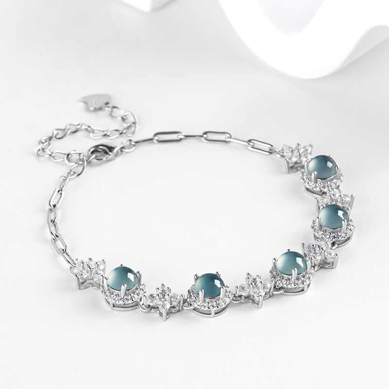 Men Accessories For Gift - Pulsera de jadeíta azul de Myanmar,