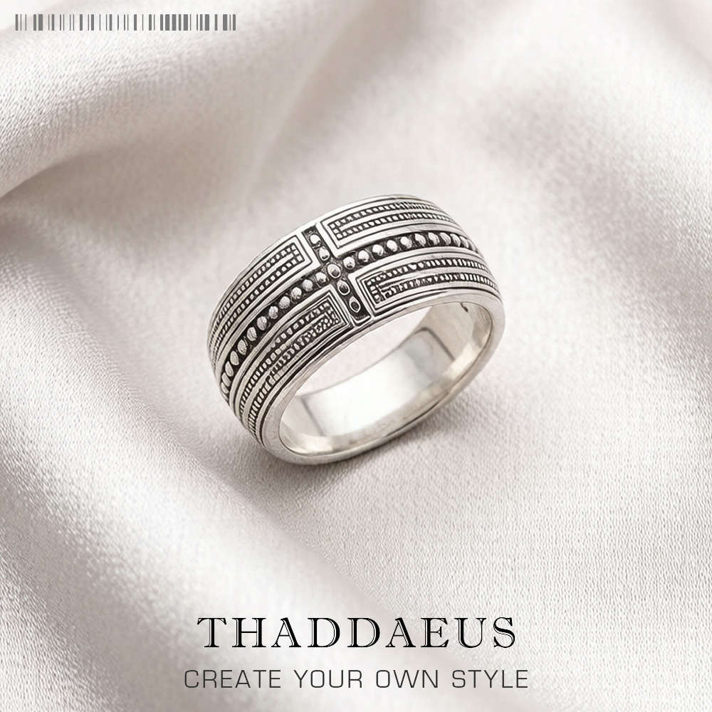 Men Accessories Brand - Anillo cruzado de Plata de Ley