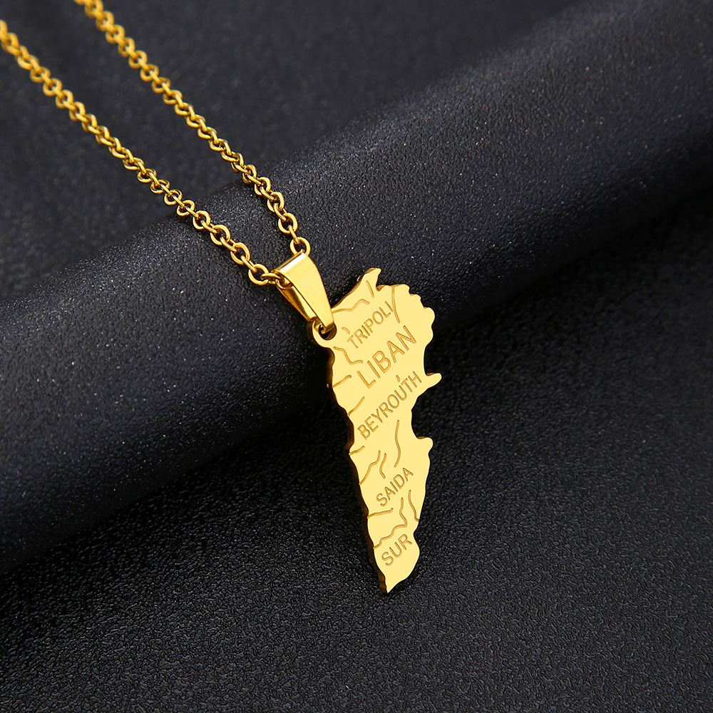 Collar con mapa del Líbano de  - Men Accessories Lebanon reseña y precio