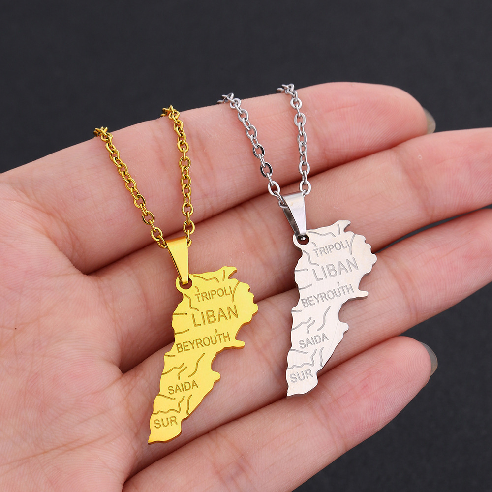 Collar con mapa del Líbano de  - Men Accessories Lebanon reseña y precio