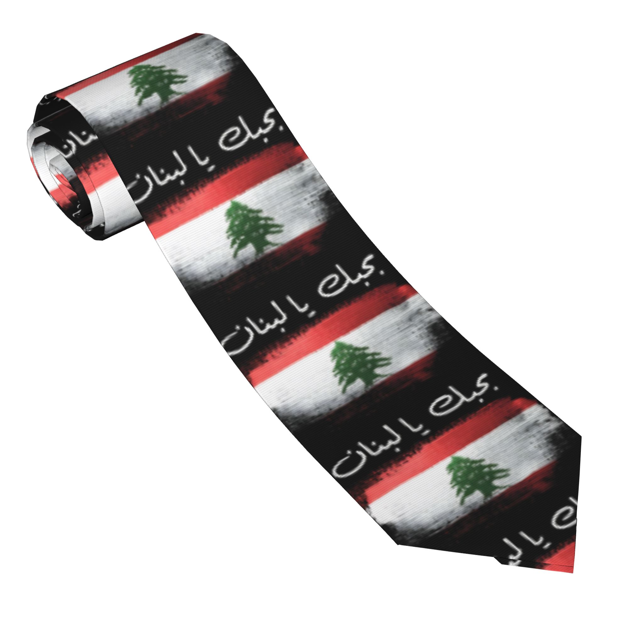Corbata con la bandera del Líb - Men Accessories Lebanon reseña y precio
