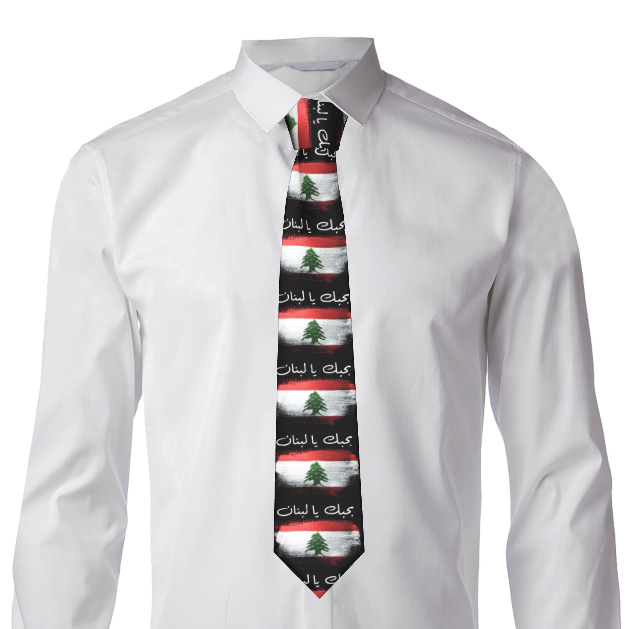 Corbata con la bandera del Líb - Men Accessories Lebanon reseña y precio
