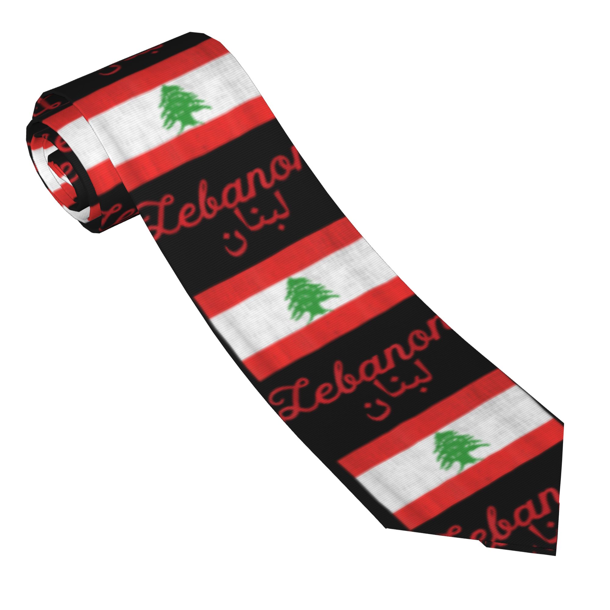 Corbata con la bandera del Líb - Men Accessories Lebanon reseña y precio