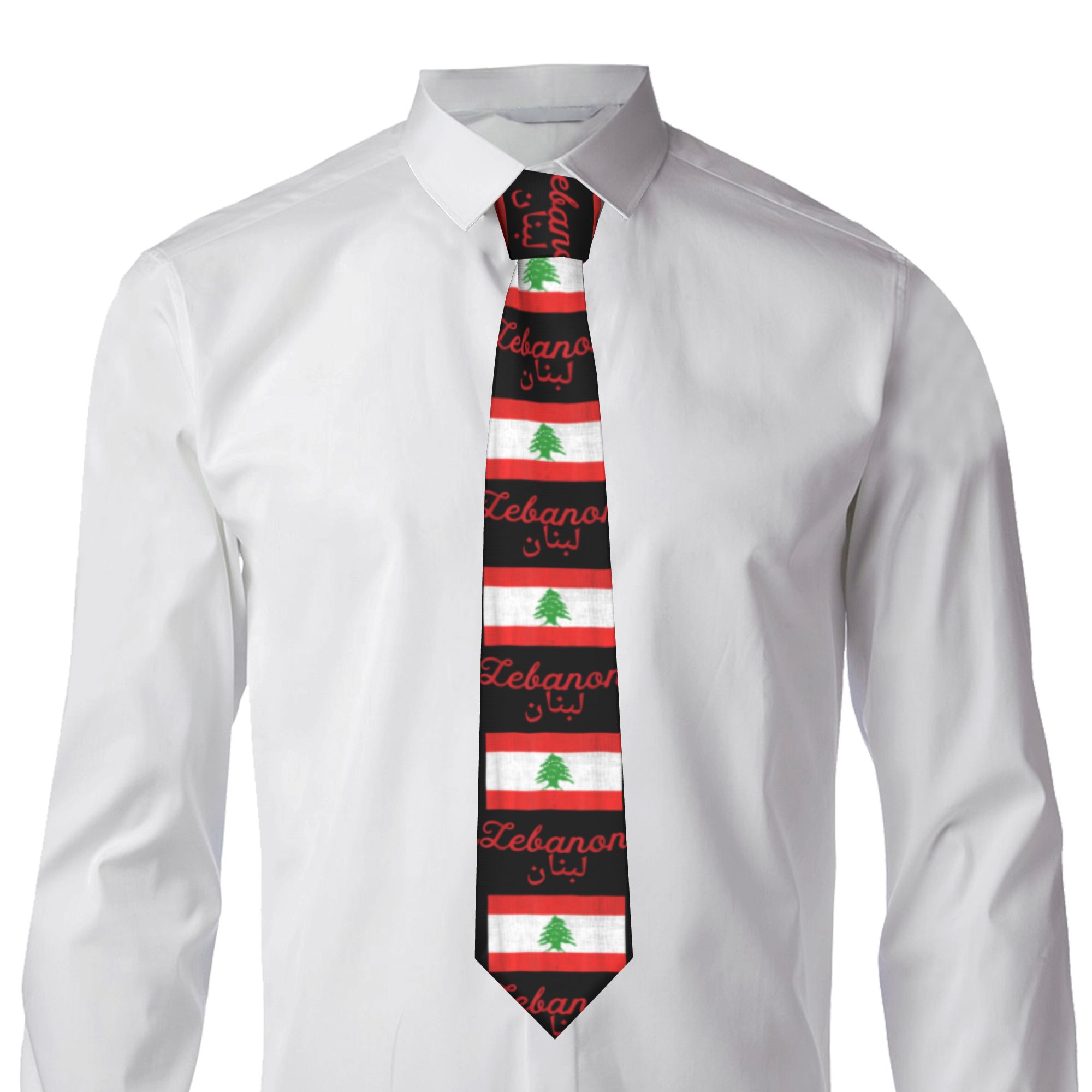 Corbata con la bandera del Líb - Men Accessories Lebanon reseña y precio