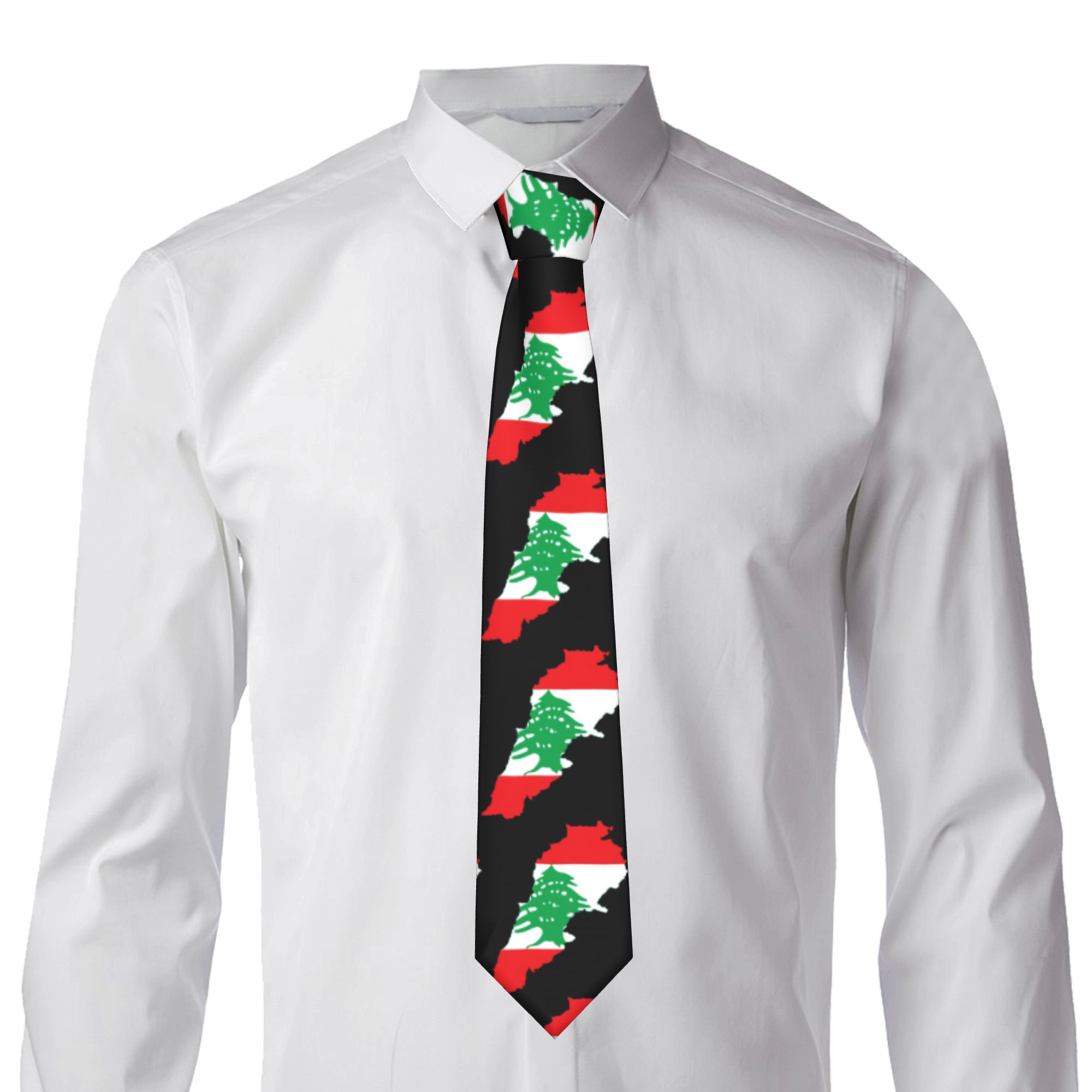 Corbata con Mapa de la Bandera - Men Accessories Lebanon reseña y precio