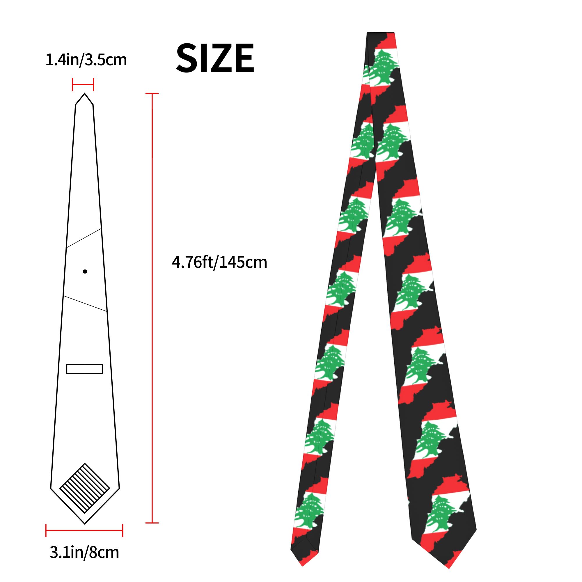 Corbata con Mapa de la Bandera - Men Accessories Lebanon reseña y precio