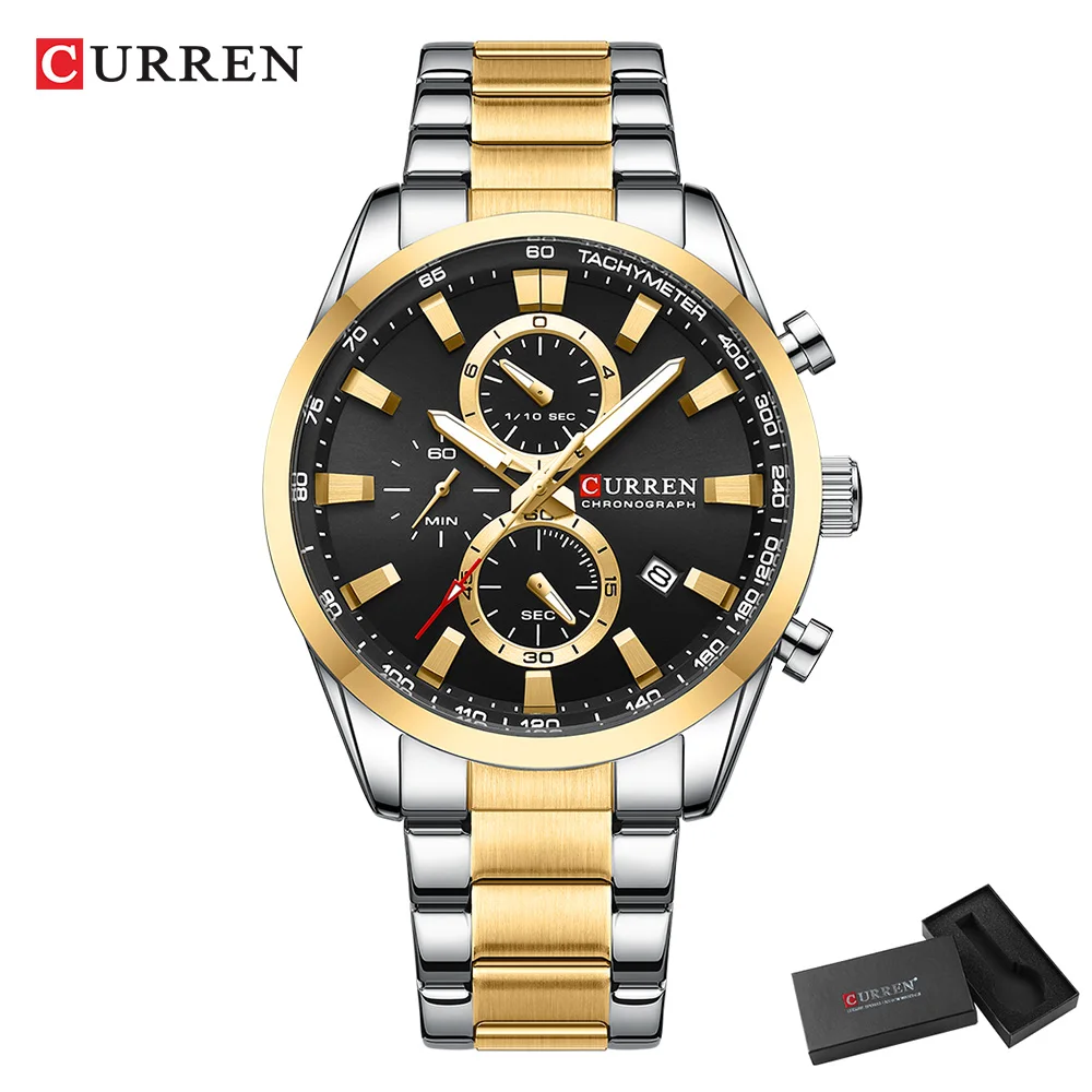 CURREN Casual cuarzo cronógraf - Men Accessories Jewelry reseña y precio