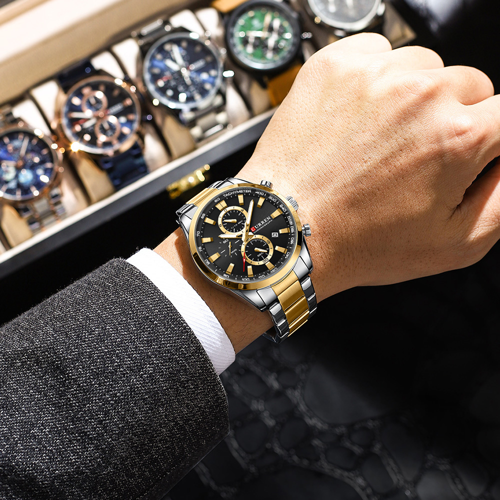 CURREN Casual cuarzo cronógraf - Men Accessories Jewelry reseña y precio