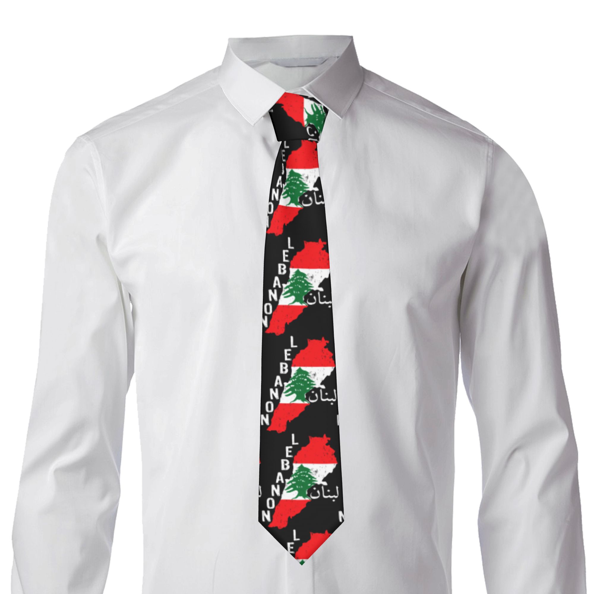 Corbata con Mapa de la Bandera - Men Accessories Lebanon reseña y precio