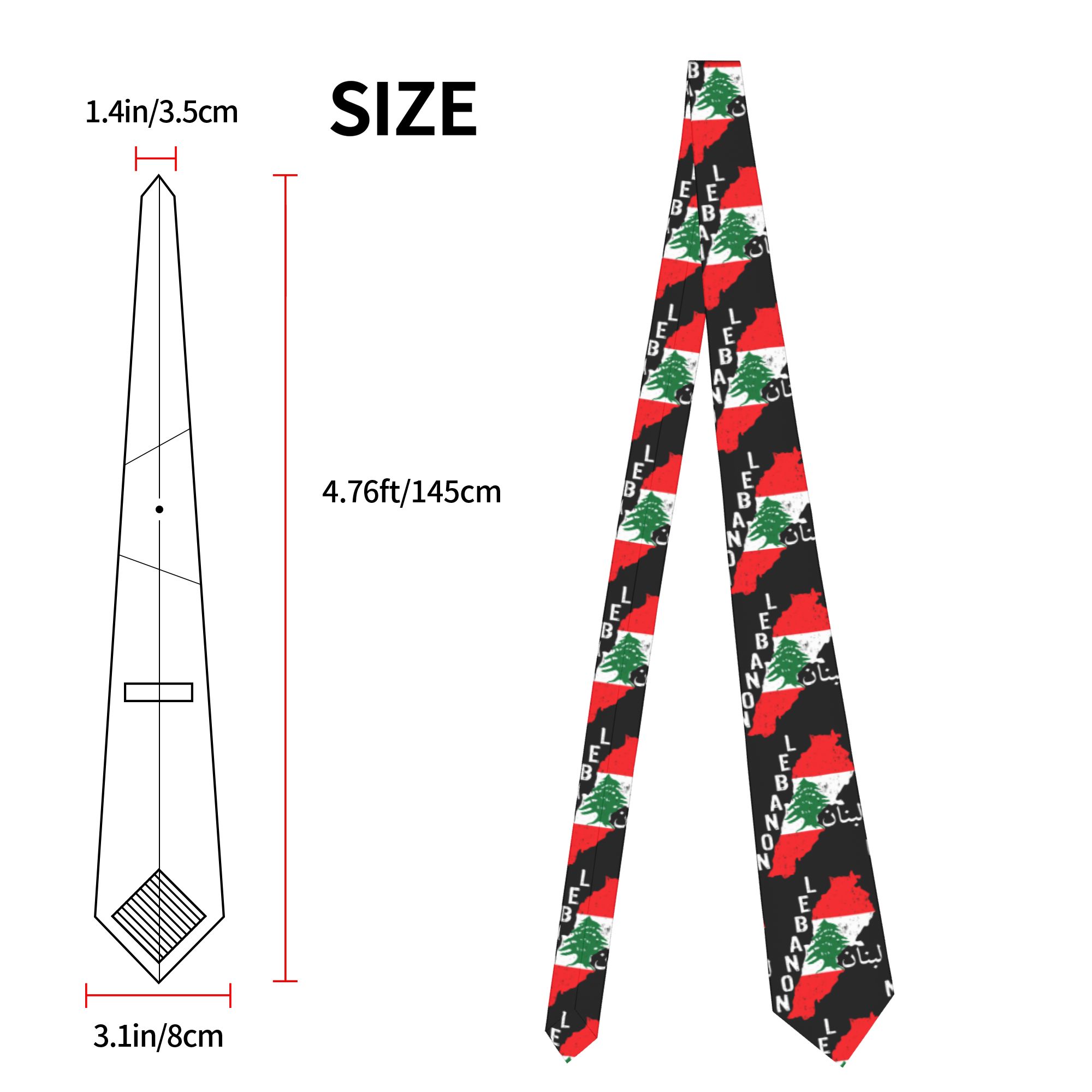 Corbata con Mapa de la Bandera - Men Accessories Lebanon reseña y precio
