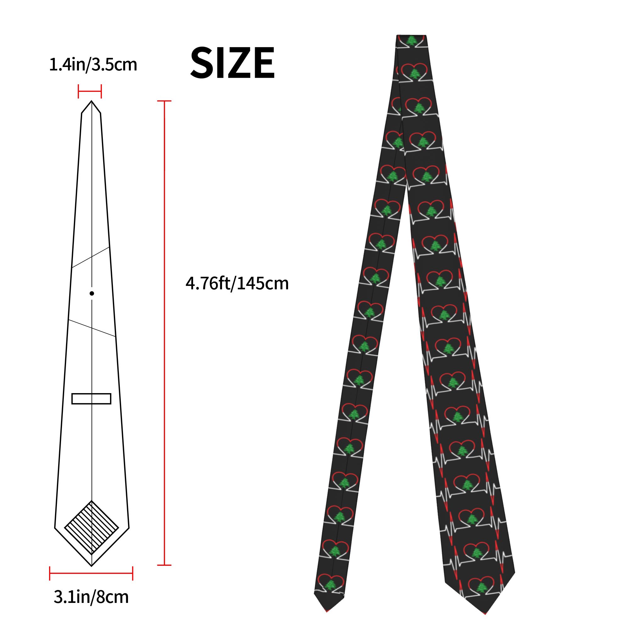 Corbata con diseño de latido c - Men Accessories Lebanon reseña y precio