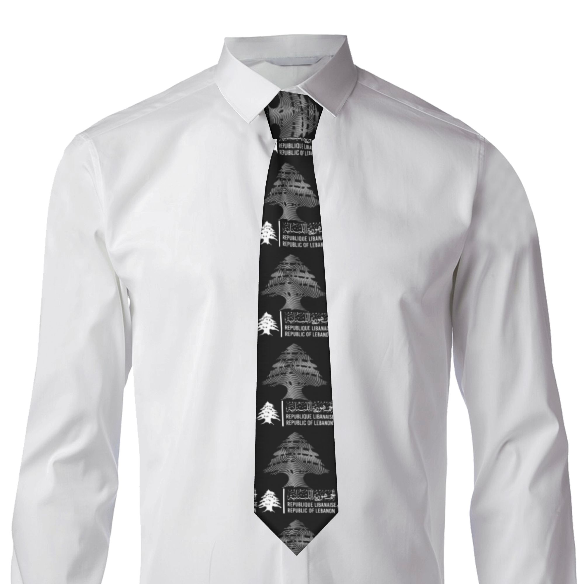 Corbata con diseño de mapa de  - Men Accessories Lebanon reseña y precio