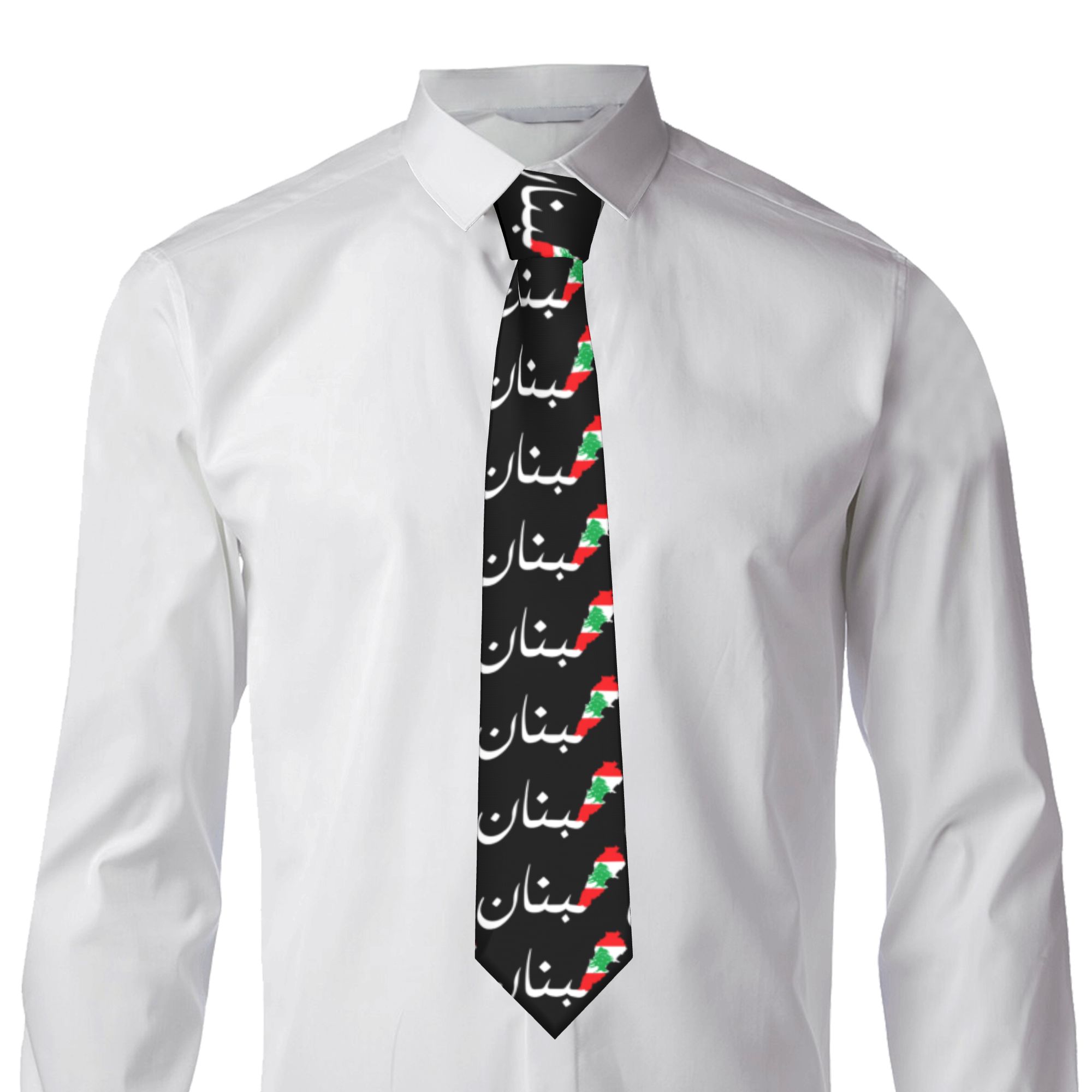 Corbata con diseño de mapa de  - Men Accessories Lebanon reseña y precio