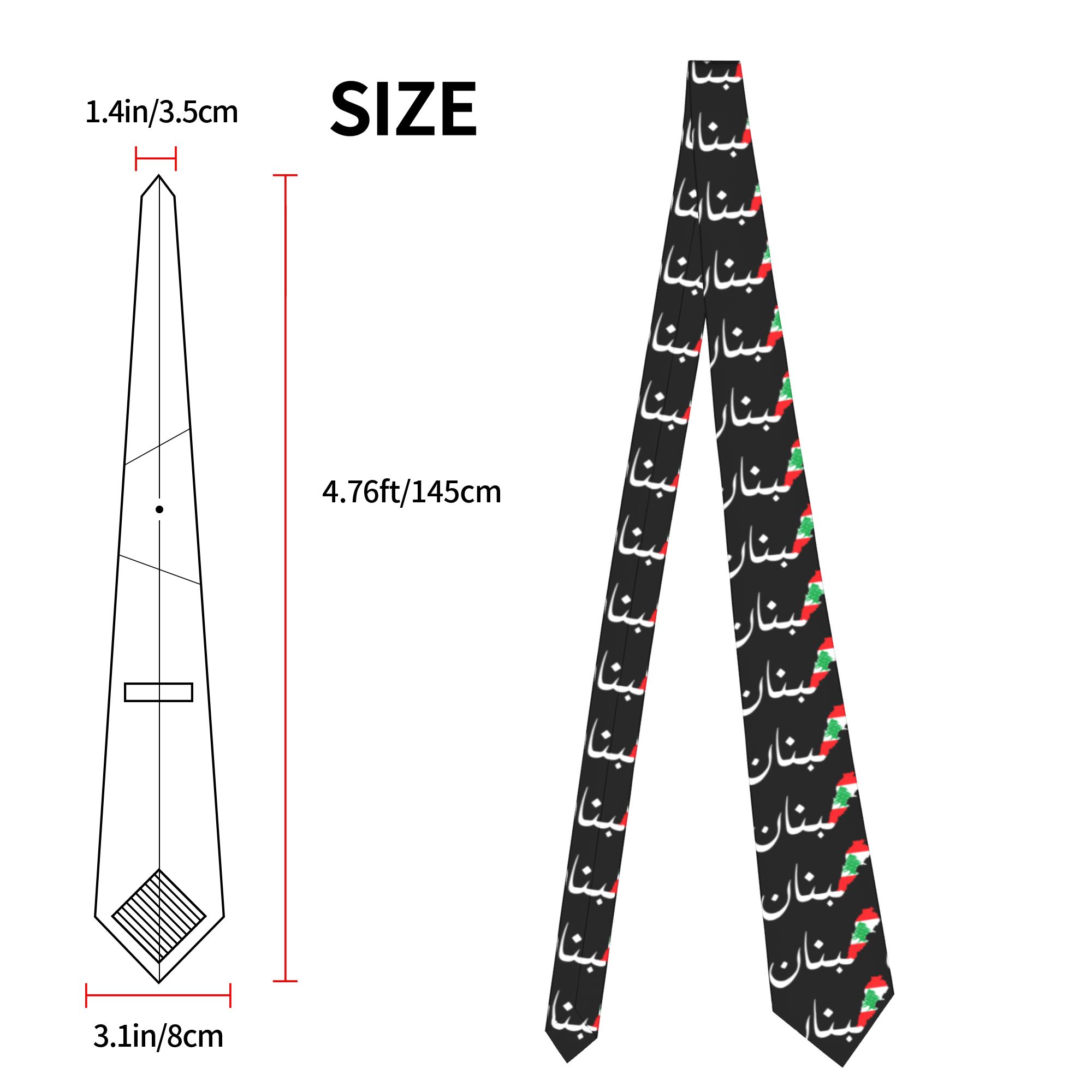 Corbata con diseño de mapa de  - Men Accessories Lebanon reseña y precio