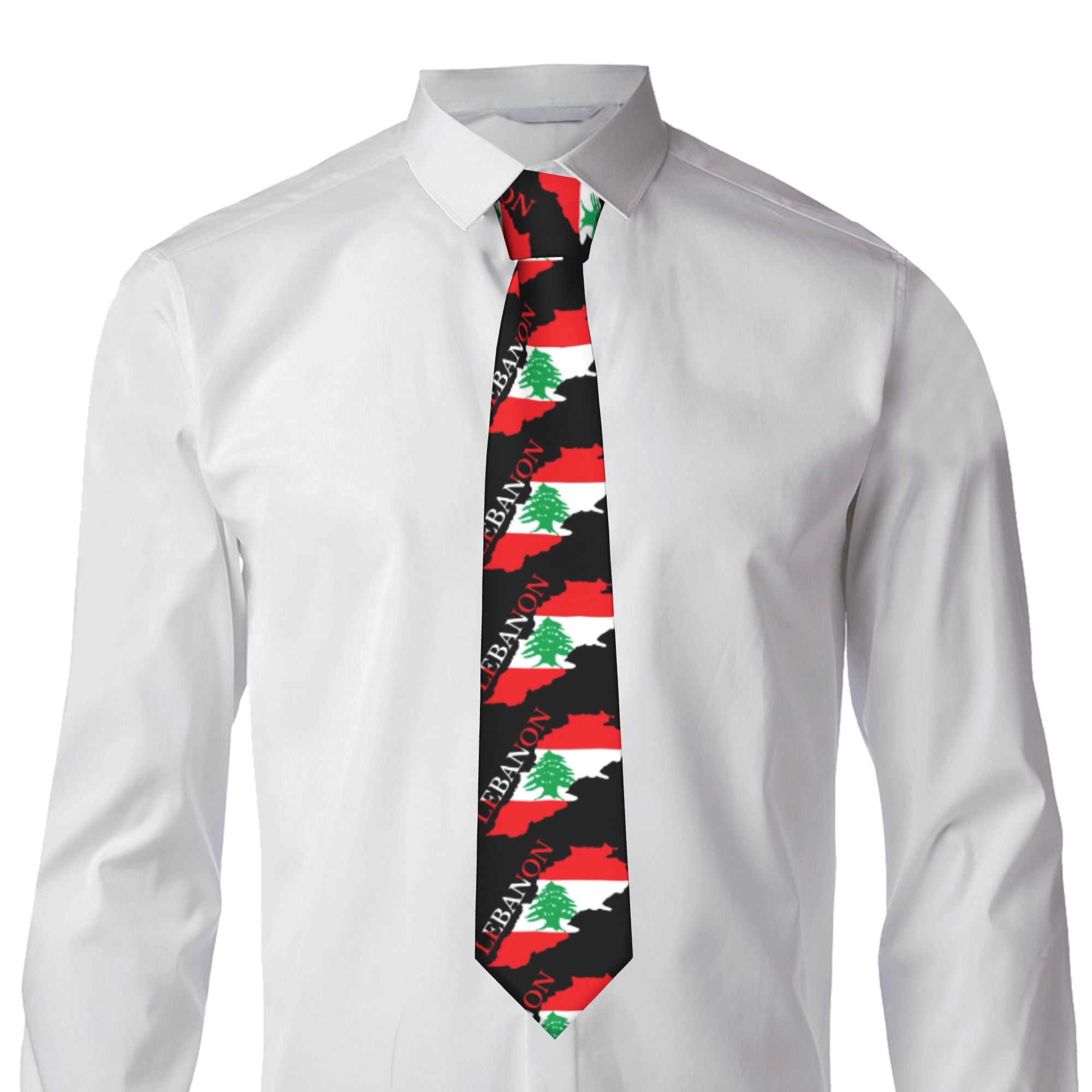 Corbata con mapa de la bandera - Men Accessories Lebanon reseña y precio