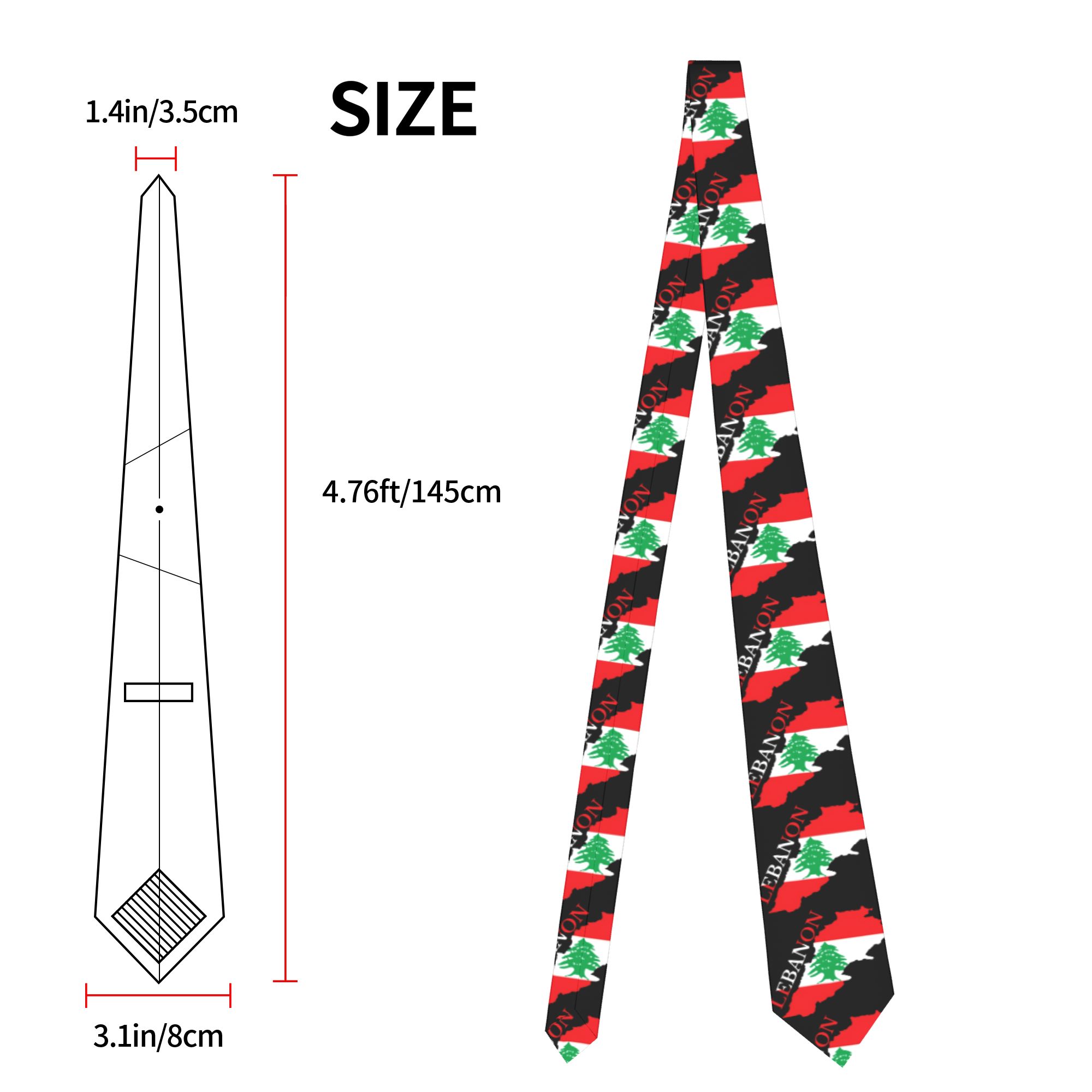 Corbata con mapa de la bandera - Men Accessories Lebanon reseña y precio